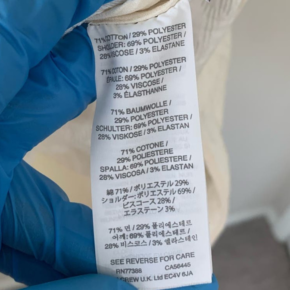 J Crew Women’s Ivory Jacquard Knit Zip Pocket‎ Sleeveless Dress - Picture 6 of 6